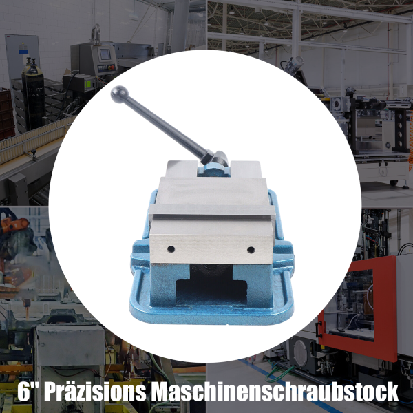 6" Precision Clamping Vise for Drilling Machines Milling Press Table Clamp Fix Parts Very Securely 160 x 160 x 45 mm Done With A Vice Blue