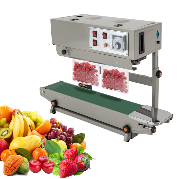 220v Automatic Continuous Sealing Machine FR-900 Plastic Bag Sealing Machine FR900 Vertical Automatic Continuous Sealer Plastic Bag Band Sealing