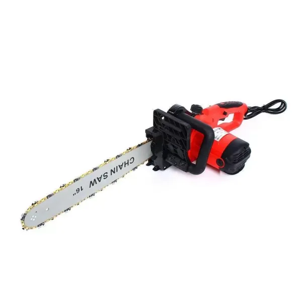 2 Kw Electric Chainsaw Powerful Chainsaw Ideal For Woodworking And Gardening 8.7*31.5 In 2000w 220v Red Suitable For Cutting All Kinds Of Wood