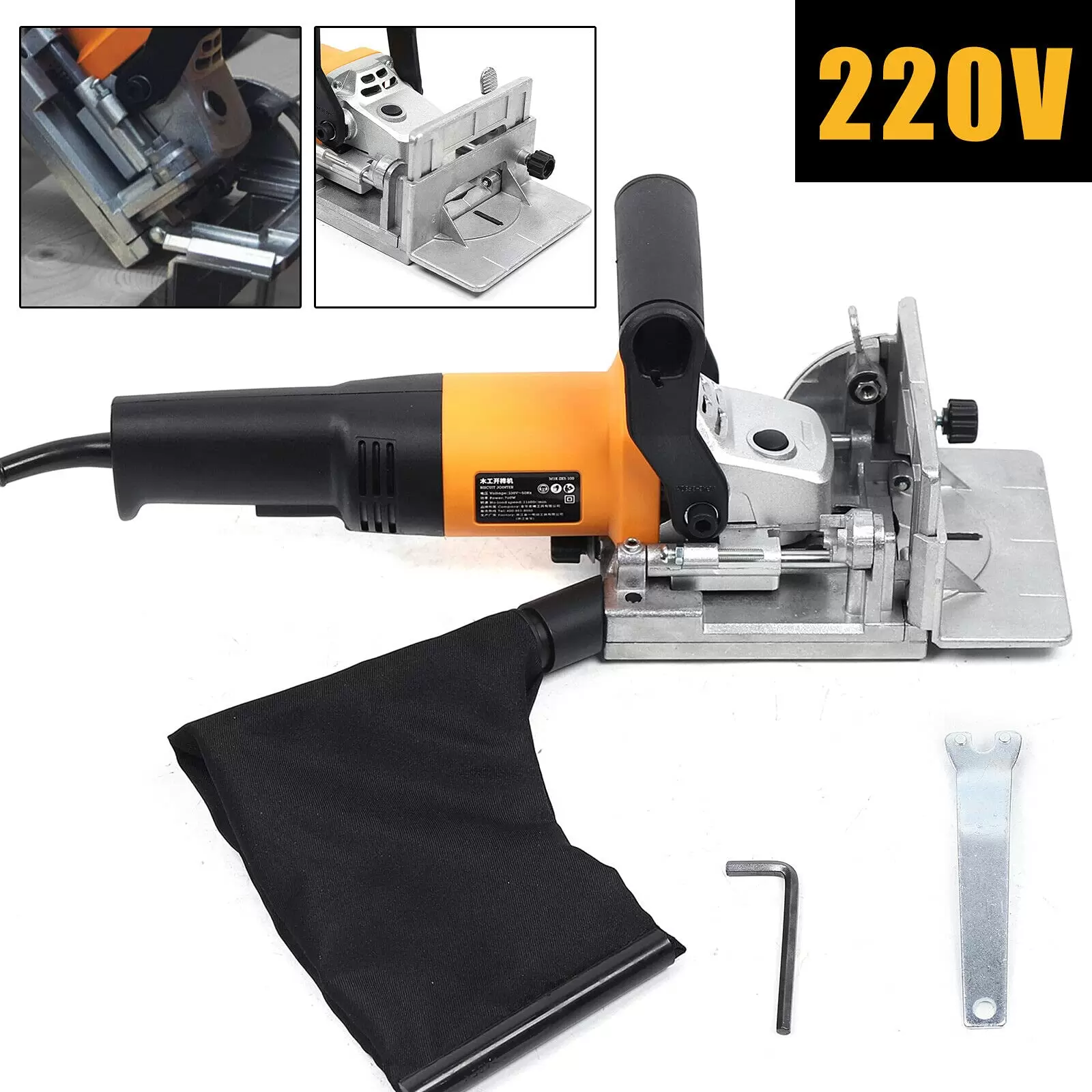 Professional Flat Groove Cutter - 220V - 760W - 90° Adjustable Angle Slot