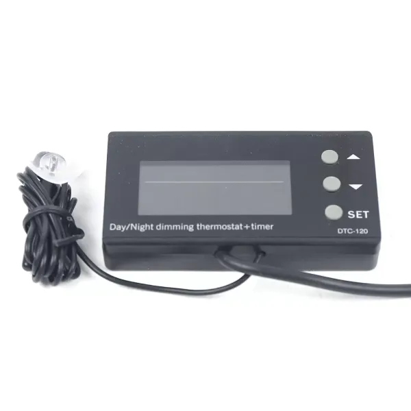 Digital Rubber Thermostat with Ntc Sensor for Aquarium Reptiles 0~50°C For Pets Aquariums Snakes Lizards Turtles Greenhouses Black