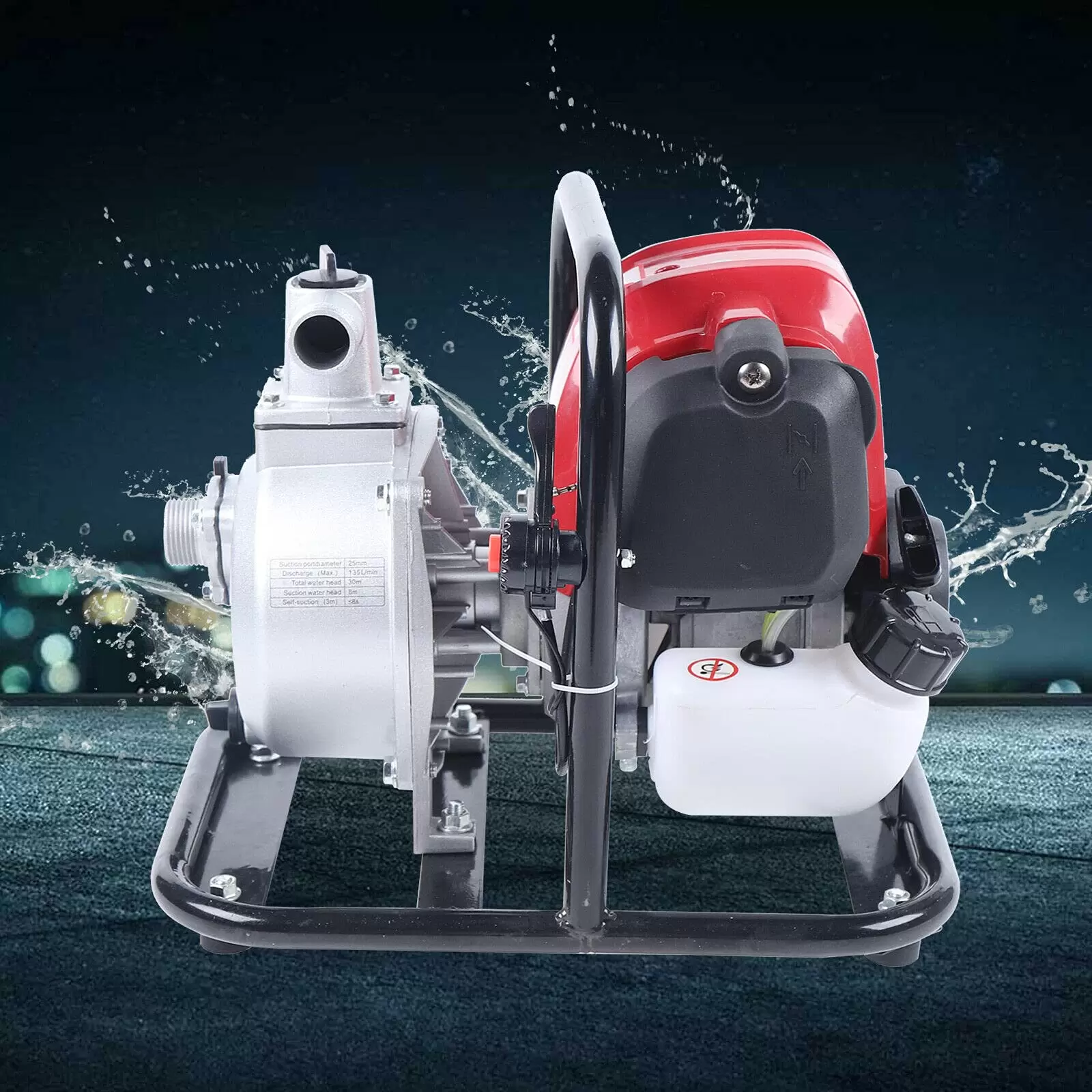 4 Stroke 1200W Gasoline Water Pump Motor Portable Gas Powered Water Pump 1" inch 38CC 4 Stroke Gas Powered Water Transfer Pump Irrigation Pump 4 Stroke 1200W Gasoline Water Pump Motor Portable Gas Powered Water Pump 1" inch 38CC 4 Stroke Gas Powered Water Transfer Pump Irrigation Pump