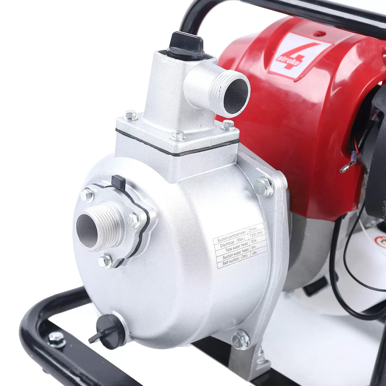 4 Stroke 1200W Gasoline Water Pump Motor Portable Gas Powered Water Pump 1" inch 38CC 4 Stroke Gas Powered Water Transfer Pump Irrigation Pump