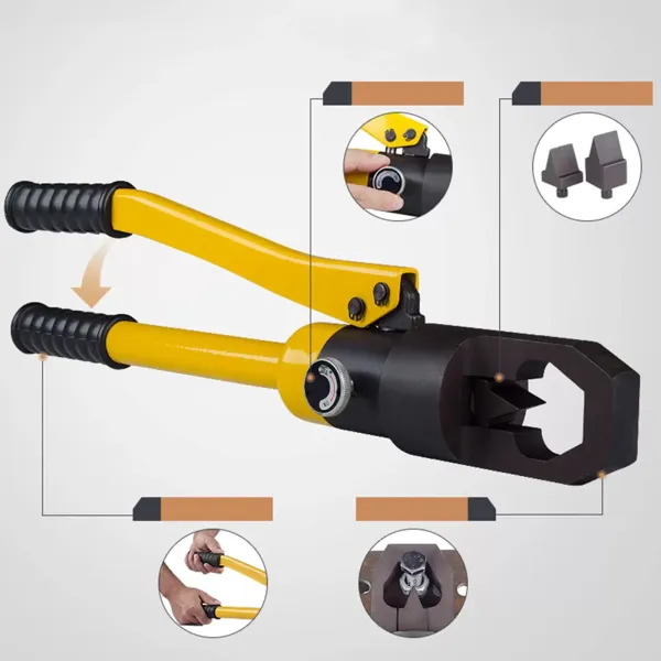 Hydraulic Nut Cutter Separator, Manual Screw Separator, with Small Cutting Head, Nut Cutter Range M8-M14, M16-24