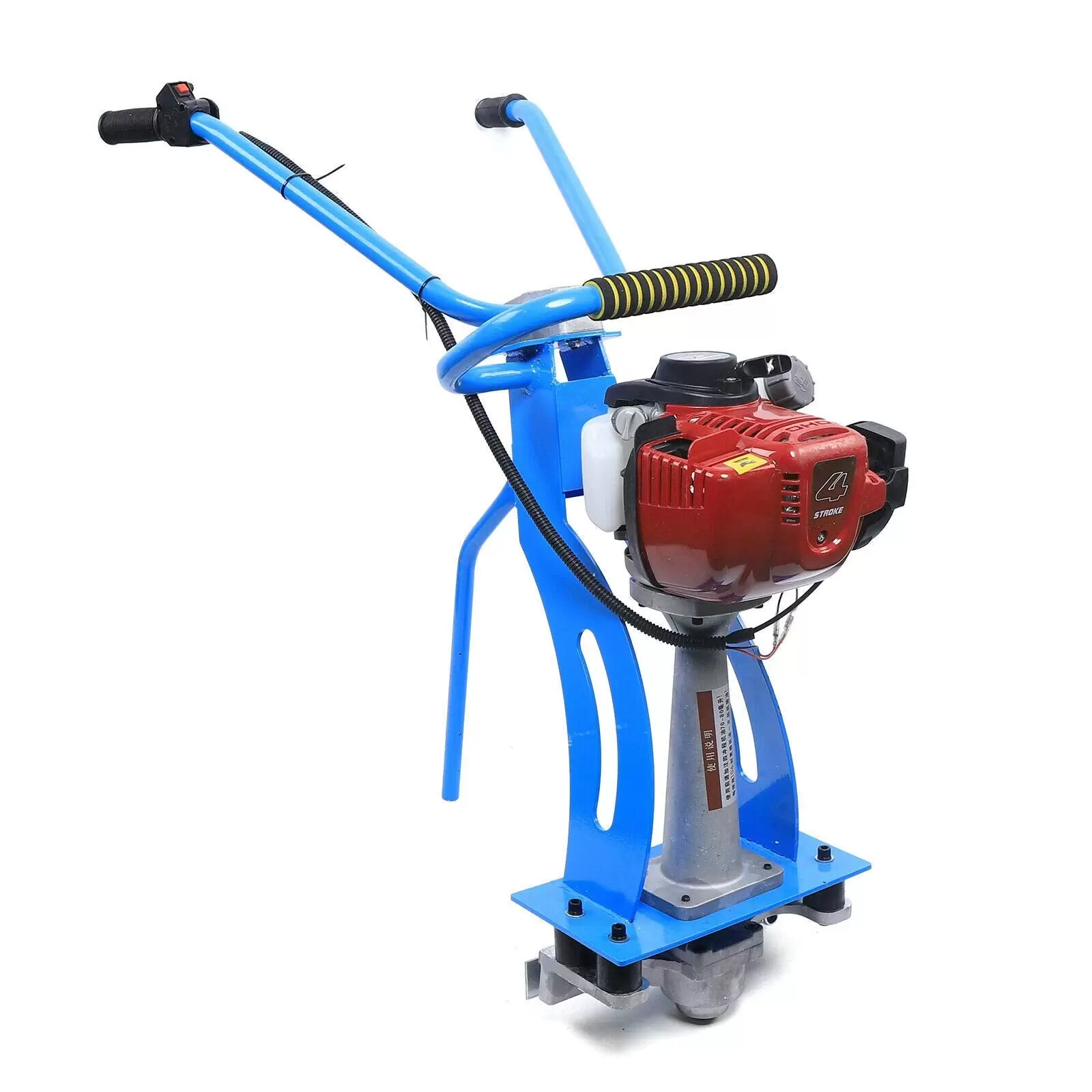 4-Stroke 35.8CC Adjustable Cement Vibrator Screed Wet Concrete Vibration Machine Four-Stroke Motor Concrete Vibrator Non-Slip Rubber Handle