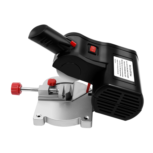 90W 220V Mini Electric Miter Saw 0-45 4500RPM Wood Glass Metal Jig Saw Used In Factories Carpentry For Cutting Non-metals 9.84*5.51*5.91in Silver And Black