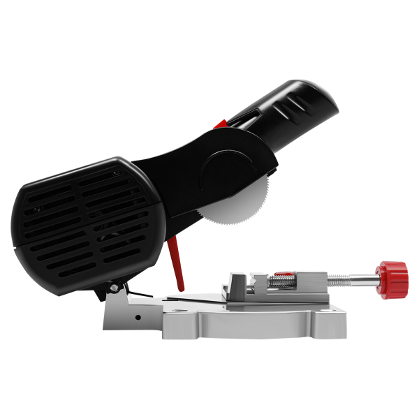 90W 220V Mini Electric Miter Saw 0-45 4500RPM Wood Glass Metal Jig Saw Used In Factories Carpentry For Cutting Non-metals 9.84*5.51*5.91in Silver And Black