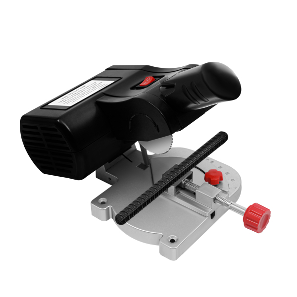 90W 220V Mini Electric Miter Saw 0-45 4500RPM Wood Glass Metal Jig Saw Used In Factories Carpentry For Cutting Non-metals 9.84*5.51*5.91in Silver And Black