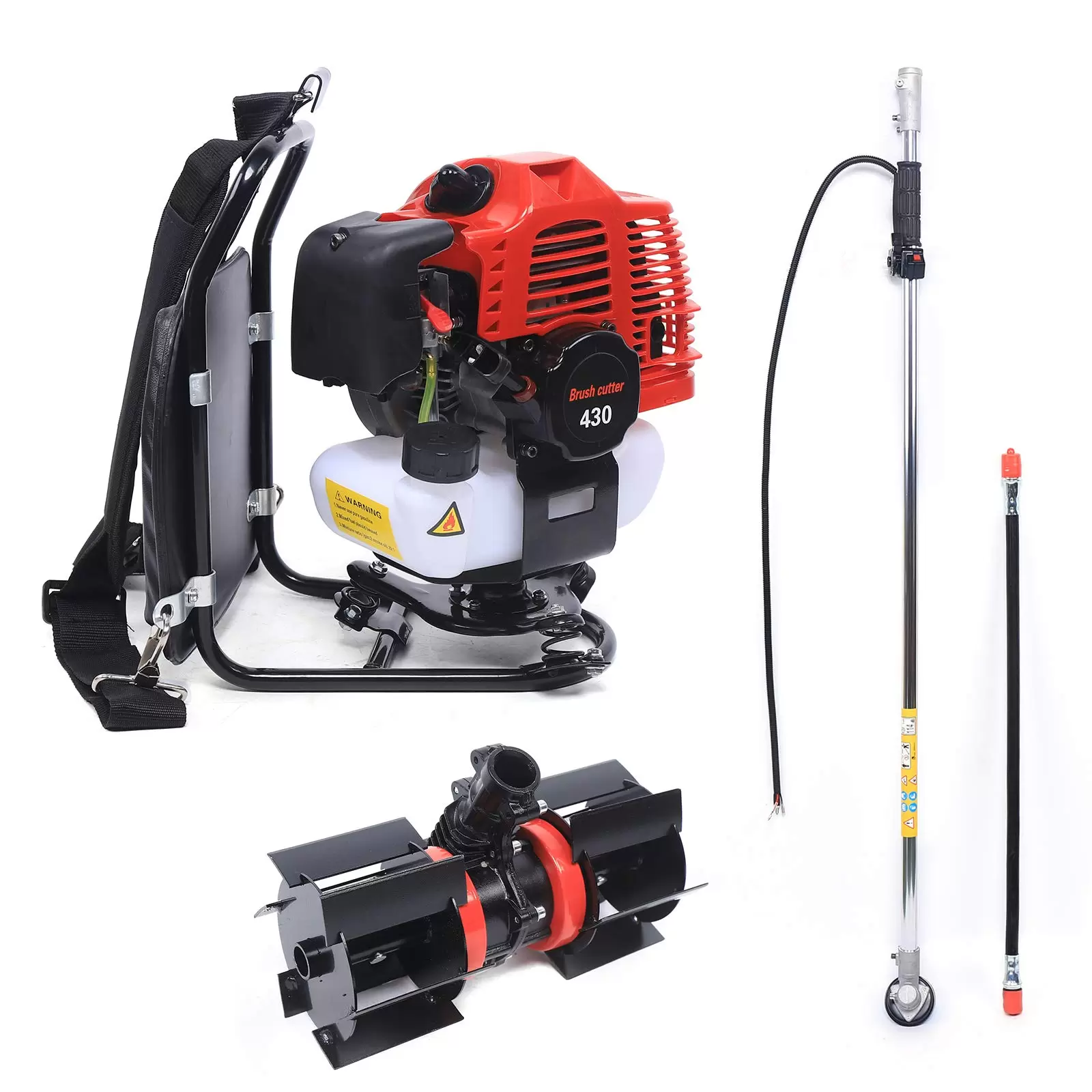 1.25 KW 43 CC TBG 430 Knapsack Micro Tiller Multi-functional Knapsack Mower Suitable For Weeding Scarifying And Cutting Black
