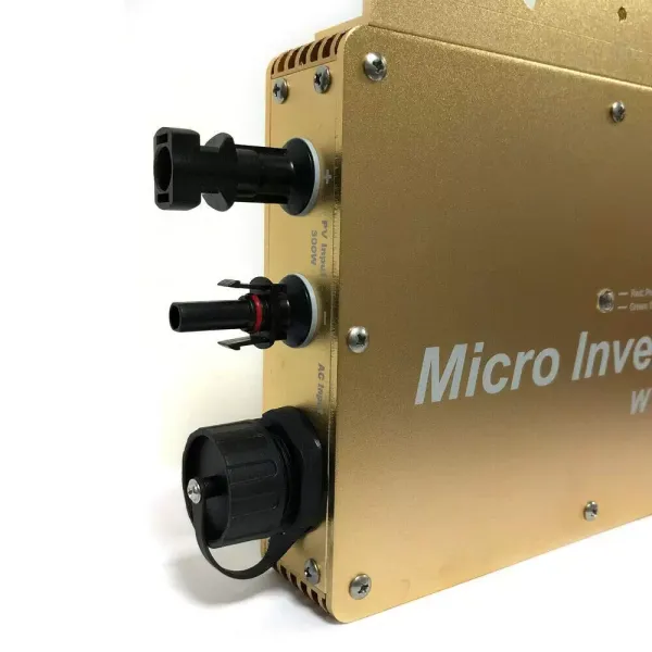 WVC-600W MPPT Micro Inverter, IP65 Waterproof Solar Inverter, with PV Grid Connection Digital Inverter, 22-50VDC (Gold) WVC-600W MPPT Micro Inverter, IP65 Waterproof Solar Inverter, with PV Grid Connection Digital Inverter, 22-50VDC (Gold)