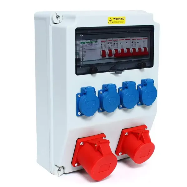 Wall-mounted Distributor Cncest 3x16a 1x32afi Construction Site Current Distributor Distributor For Damp Premises Waterproof Junction Box