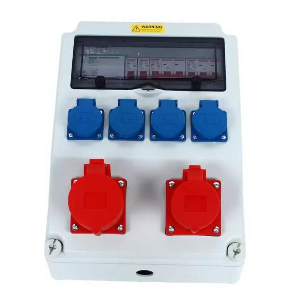 Wall-mounted Distributor Cncest 3x16a 1x32afi Construction Site Current Distributor Distributor For Damp Premises Waterproof Junction Box