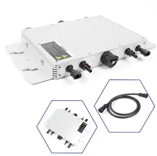 Micro Solar Inverter - MPPT Micro Photovoltaic Inverter, Durable Solar Converter Power Inverter 1200W (IP65)
