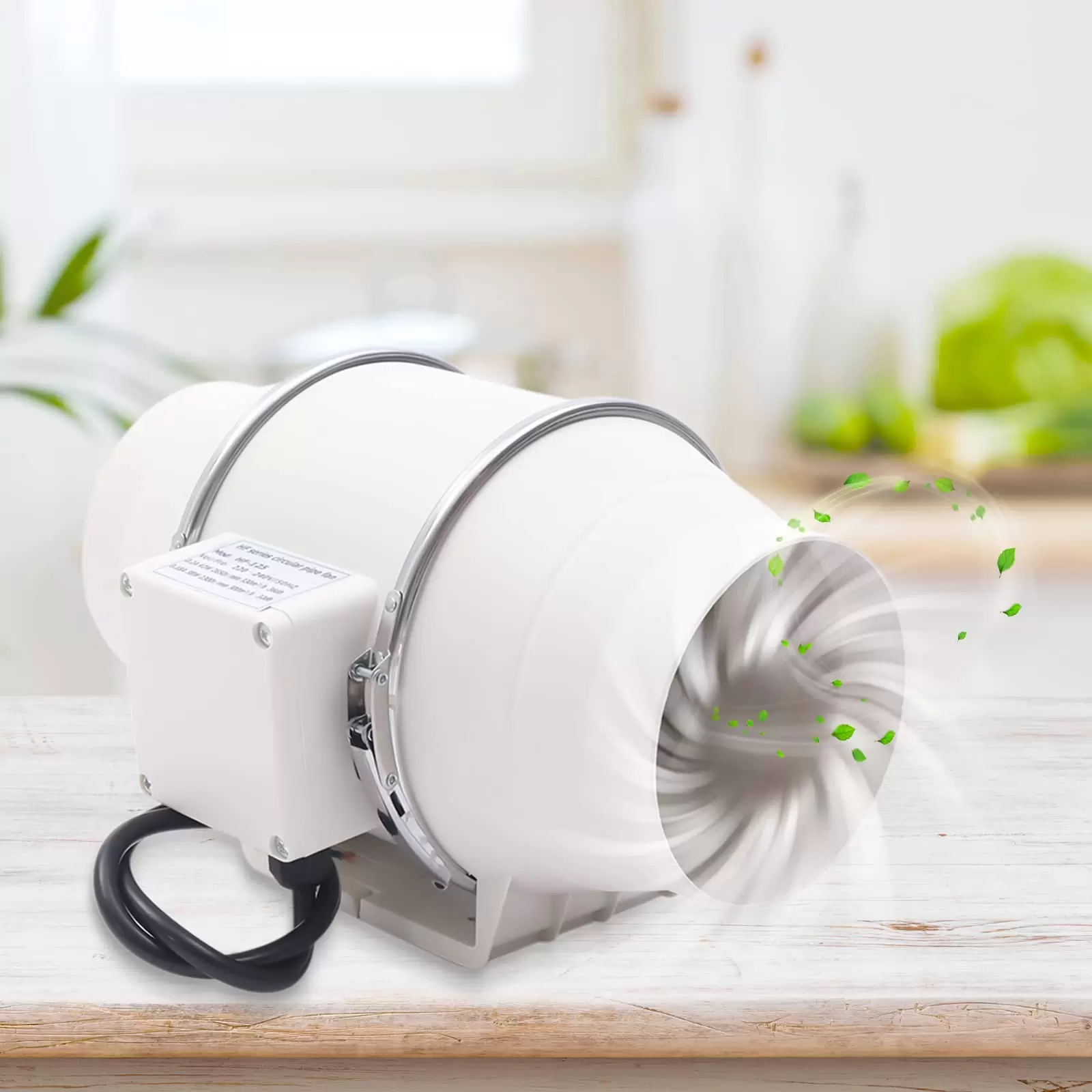 5 Inch Inline Duct Fan Exhaust Fan Mixed Flow Inline Fan Hydroponic Air Blower for Home Ventilation Powerful and Silent Inline Fan 220m³/h 5 Inch Inline Duct Fan Exhaust Fan Mixed Flow Inline Fan Hydroponic Air Blower for Home Ventilation Powerful and Silent Inline Fan 220m³/h