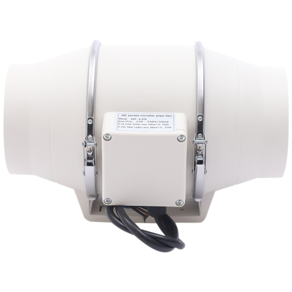 5 Inch Inline Duct Fan Exhaust Fan Mixed Flow Inline Fan Hydroponic Air Blower for Home Ventilation Powerful and Silent Inline Fan 220m³/h