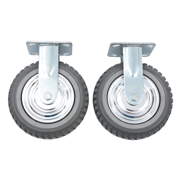 8 Inch Solid Caster Wheels Casters Heavy Duty Anti-Skid Wheels Pack of 4 Heavy Duty Transport Casters with Brake up to 1000 kg