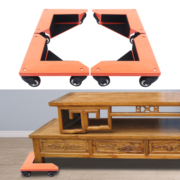 Desk Cabinet Corner Mover Dolly Furniture Dollies Roller for Furniture Moving Cart Set of 4 For Pianos Washing Machines Filing Cabinets
