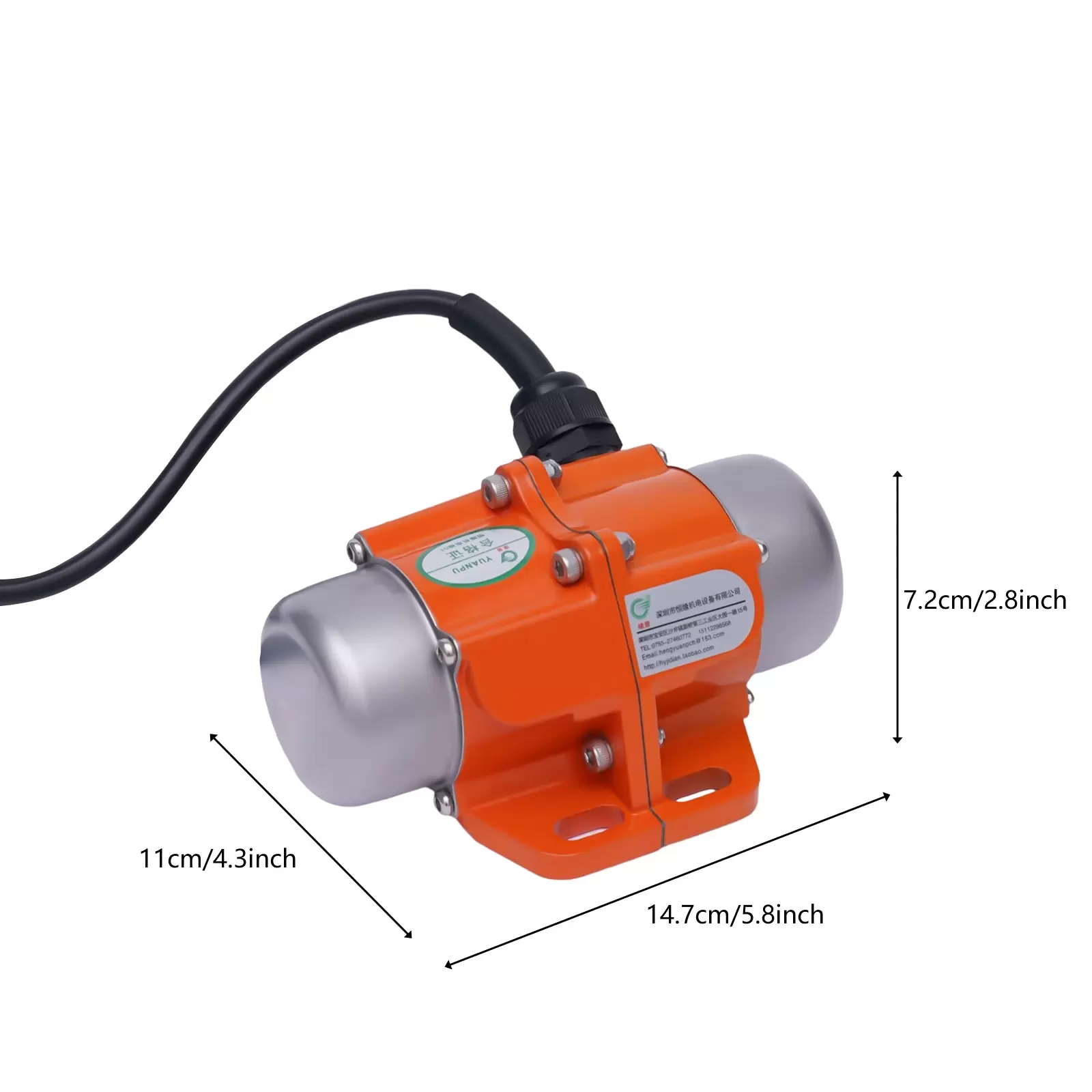 1-phase electric vibrating motor - Asynchronous vibrator - 40 W - 3000 rpm - For mechanical devices 1-phase electric vibrating motor - Asynchronous vibrator - 40 W - 3000 rpm - For mechanical devices