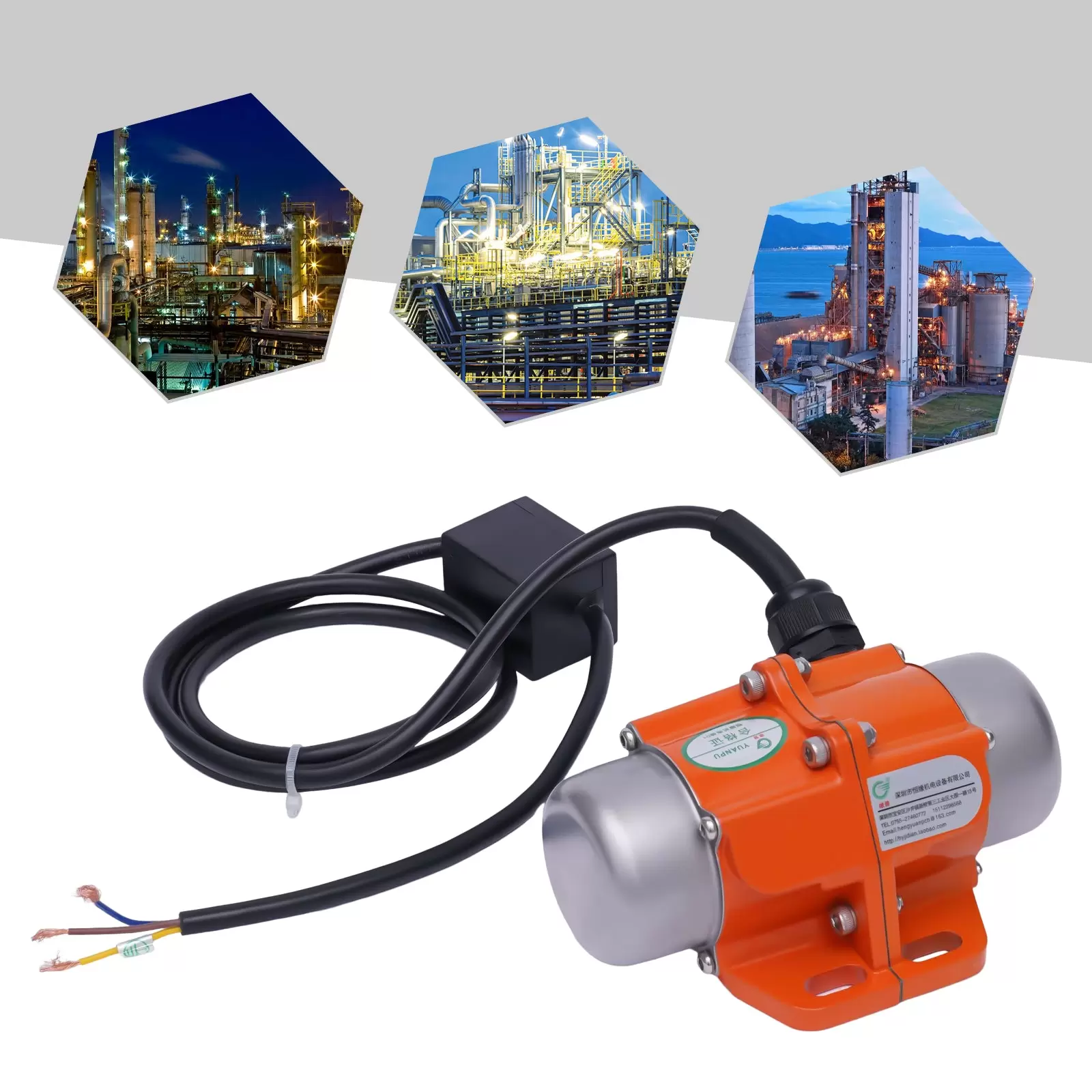 1-phase electric vibrating motor - Asynchronous vibrator - 40 W - 3000 rpm - For mechanical devices 1-phase electric vibrating motor - Asynchronous vibrator - 40 W - 3000 rpm - For mechanical devices