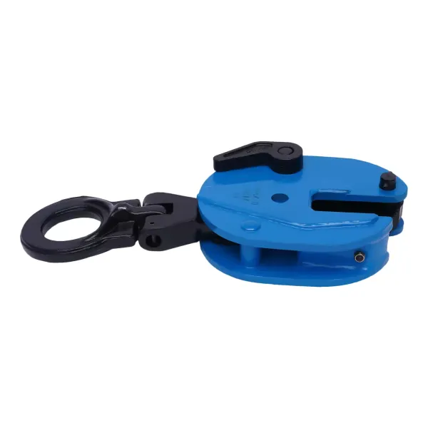 2T Vertical Plate Clamp Steel Plate Lifting Clamp Jaw Opening up with Wear-Resistant Hook for Lifting and Transporting