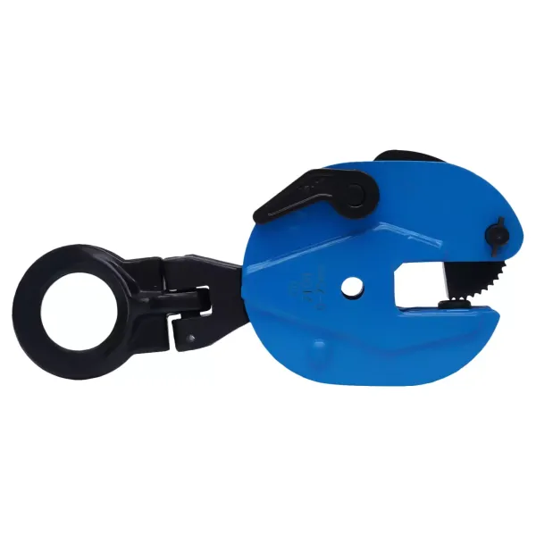 2T Vertical Plate Clamp Steel Plate Lifting Clamp Jaw Opening up with Wear-Resistant Hook for Lifting and Transporting