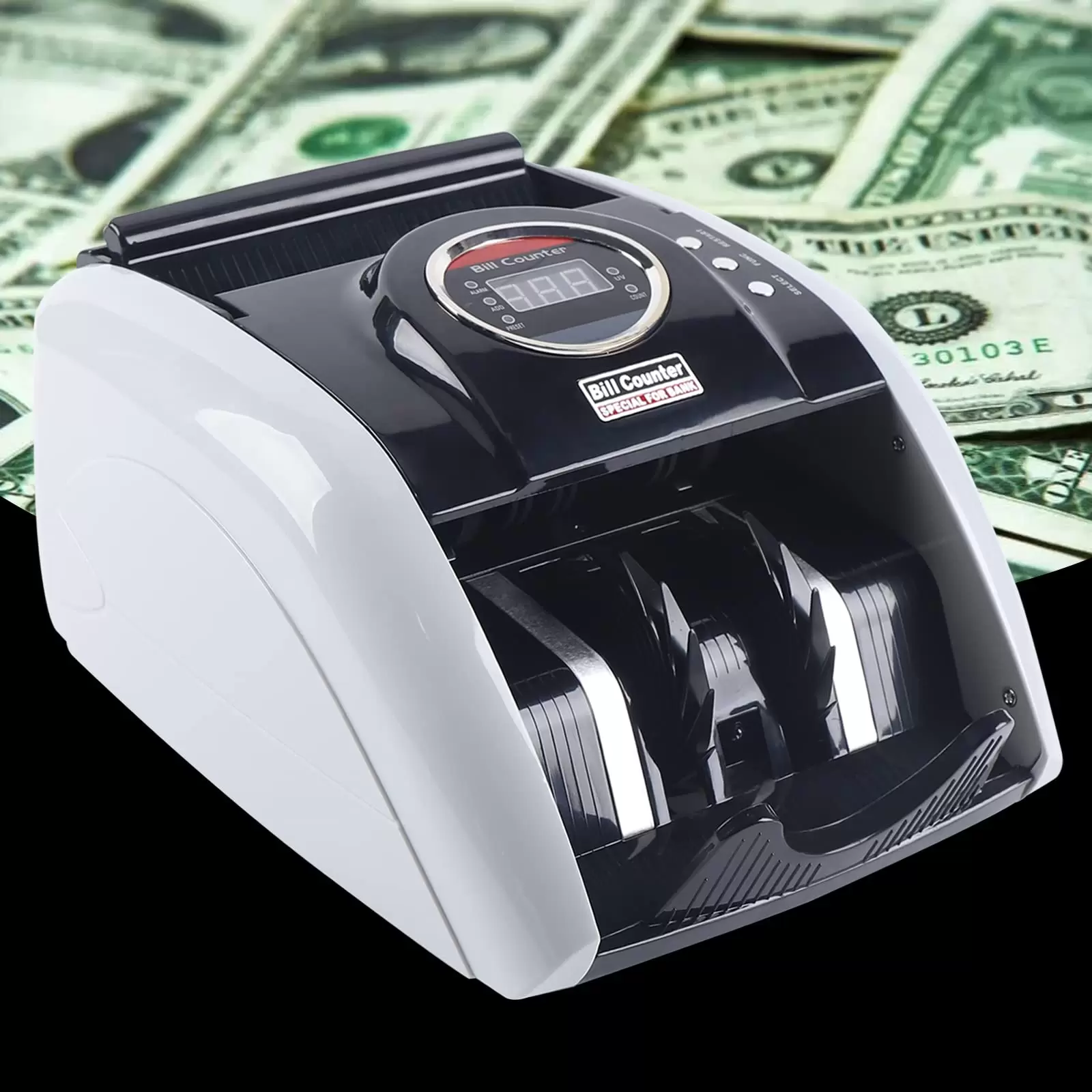 220V High Speed Automatic Money Counter with LED Display for Euros, Dollars, Pounds and Banknotes, 900 Sheets/Min 220V High Speed Automatic Money Counter with LED Display for Euros, Dollars, Pounds and Banknotes, 900 Sheets/Min