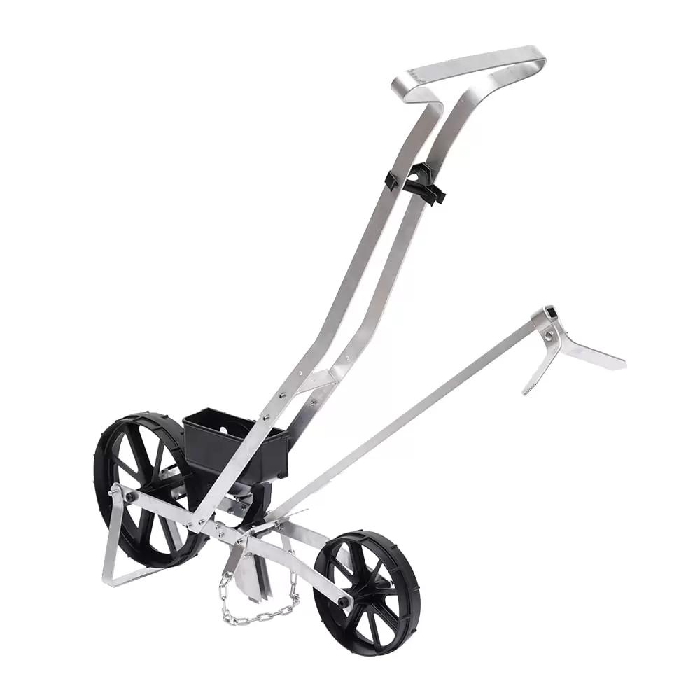 Manual Metal Precision Planter for Vegetable Plants Garden Seeder Row Seed Planter w/6 Seed Plates Transplanter Seeder Lawn Spreader