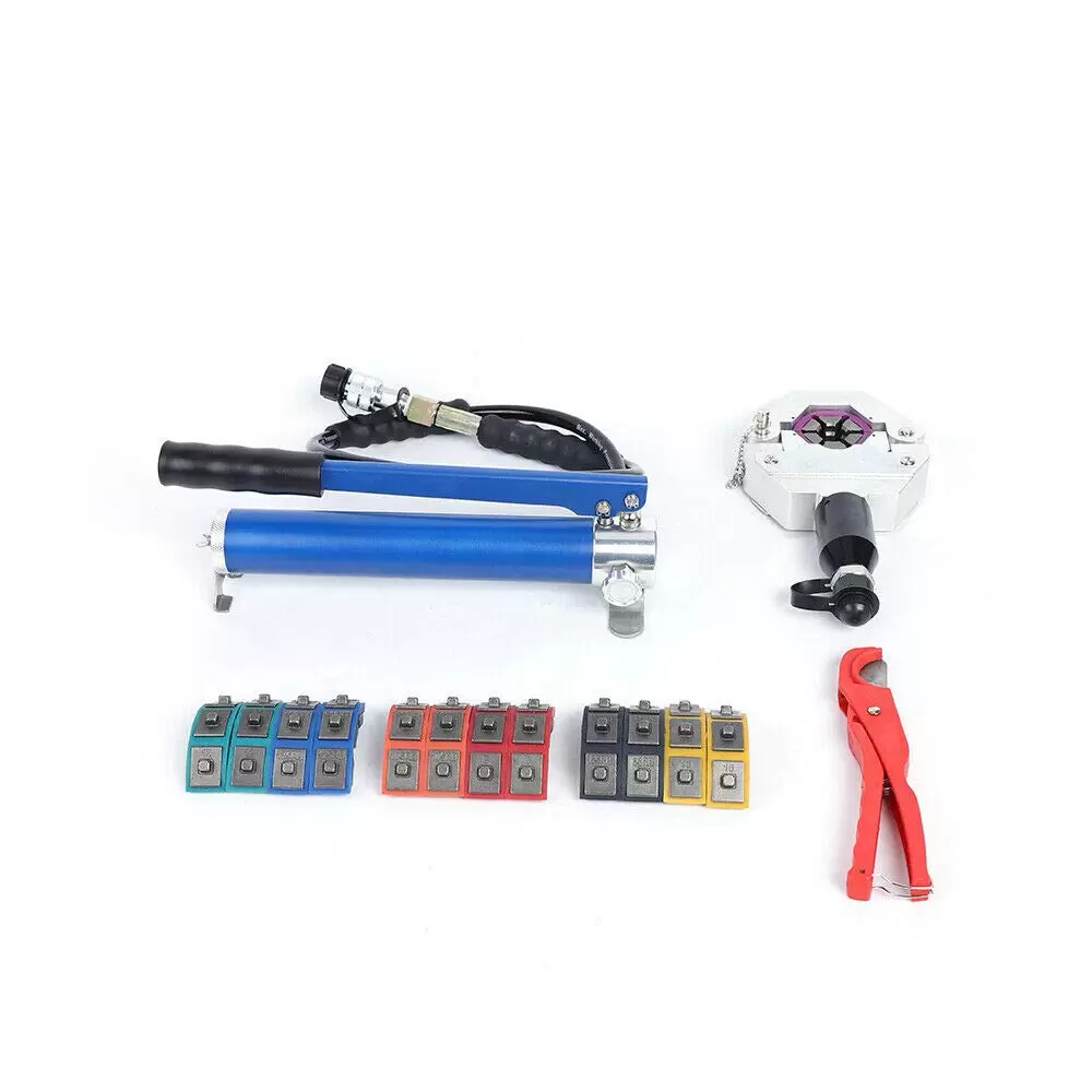 Hydraulic Hose Crimper Tool Kit 7 Automotive Hand Tools, Auto Air Conditioner Repair Kit