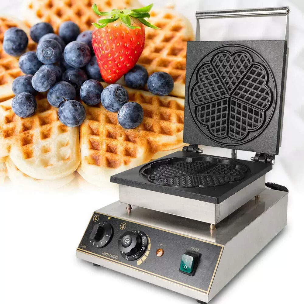 1750W 5pcs Professional Waffle Machine Waffle Iron for Heart Waffles Stainless Steel Waffles Maker Machine for Bakery Restaurant Snack Bar or Household 1750W 5pcs Professional Waffle Machine Waffle Iron for Heart Waffles Stainless Steel Waffles Maker Machine for Bakery Restaurant Snack Bar or Household