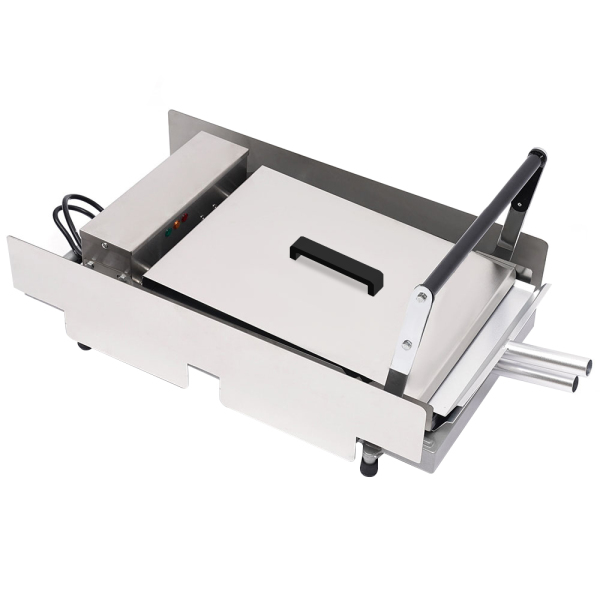 2000W Electric Mini Waffle Maker Hamburger Cooker Commercial Electric Burger Maker Stainless Steel 50-300°C for Burger Bacon Buns Eggs