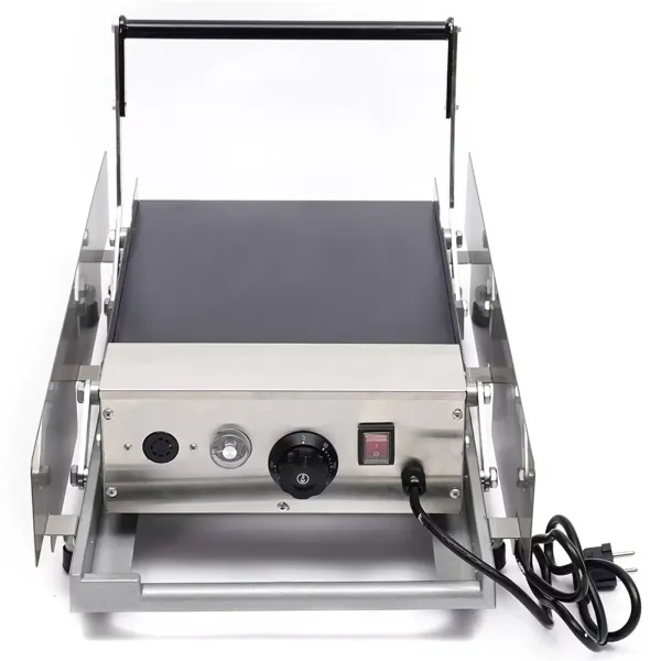 2000W Electric Mini Waffle Maker Hamburger Cooker Commercial Electric Burger Maker Stainless Steel 50-300°C for Burger Bacon Buns Eggs