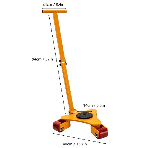 6600LBS Machinery Transport Chassis, Heavy Duty Casters, 360° Swivel, Furniture Glides