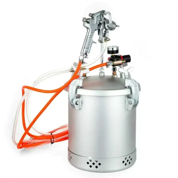 Paint gun - 10 l tank - With air regulator and safety valve