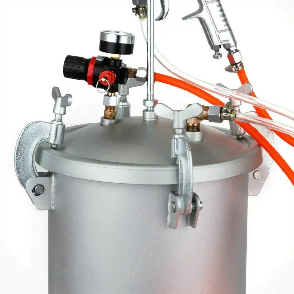 Paint gun - 10 l tank - With air regulator and safety valve