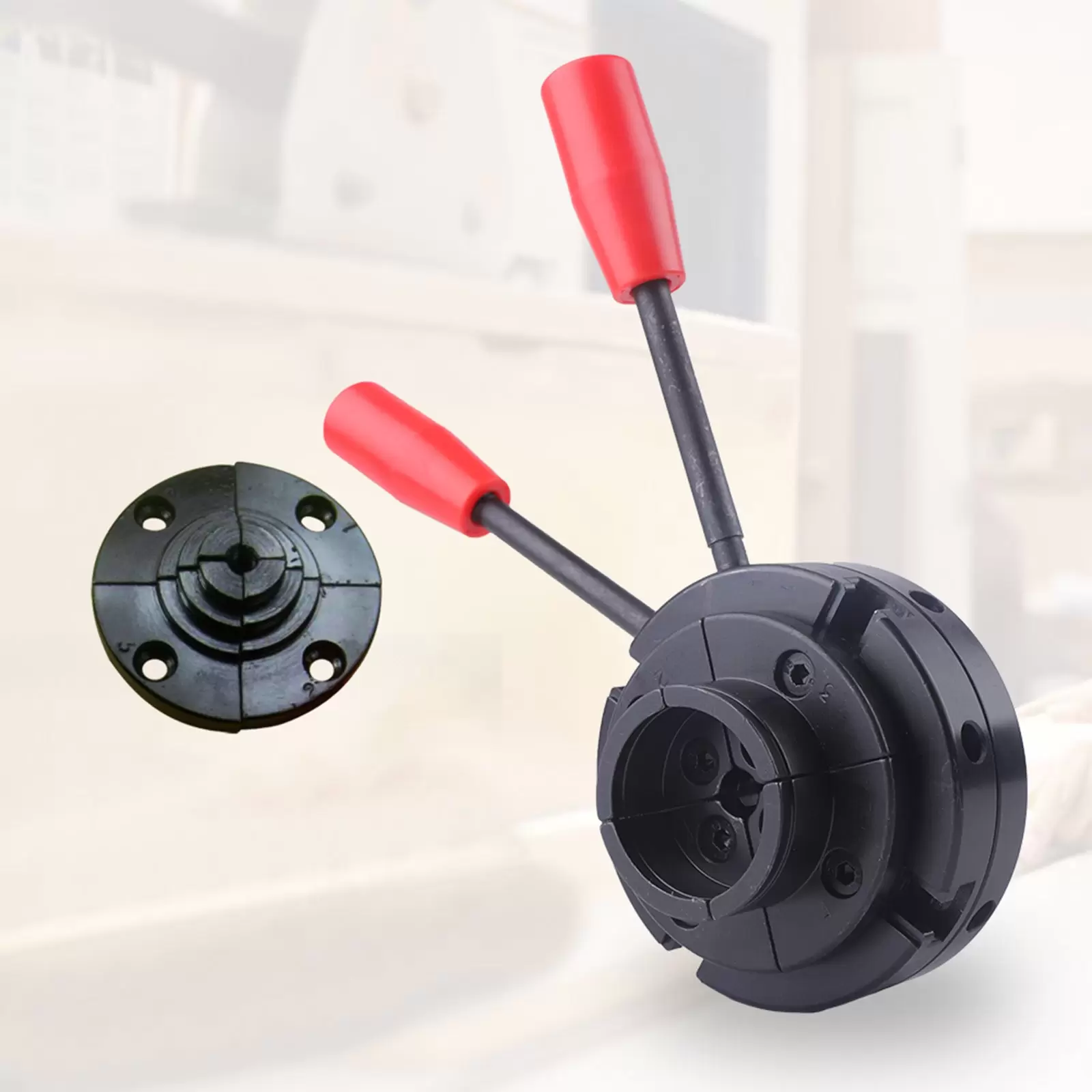 4 Jaw Rotary Chuck - 4 Jaw Chuck - M33 + M18 Self Centering - M18 Chuck + Jaw 4 Jaw Rotary Chuck - 4 Jaw Chuck - M33 + M18 Self Centering - M18 Chuck + Jaw
