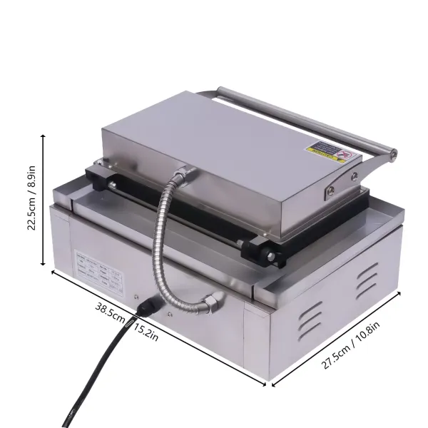 Stainless Steel Waffle Maker - Cinnamon Waffle Maker - For Waffles and Waffles - Non-Stick Coating - 1500 W - 50-300 °C