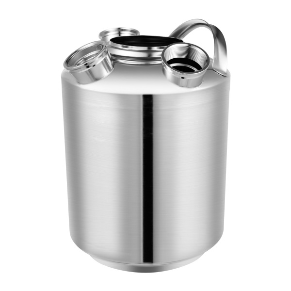 10L Stainless Steel Beer Cleaning Keg Cleaning Container 3 Head Cleaning Tank Beer Crate Cleaning Keg