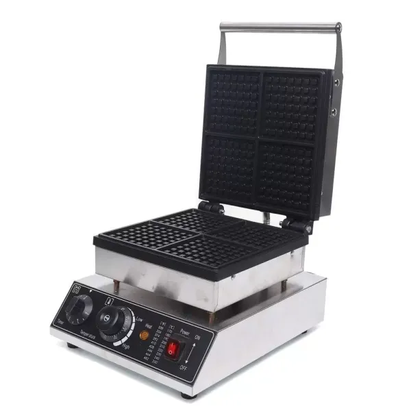 1750 W waffle maker for 4 Belgian waffles, non-stick coating, square waffle maker, with timer and thermostat 1750 W waffle maker for 4 Belgian waffles, non-stick coating, square waffle maker, with timer and thermostat