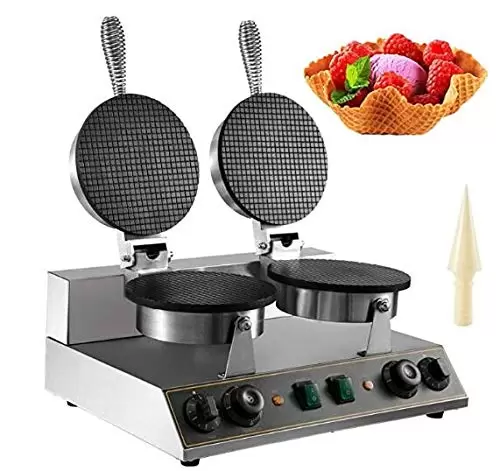 Cone iron with 1200 W, waffle maker, cone maker, ice cream cone maker, 180° rotation, non-stick coating