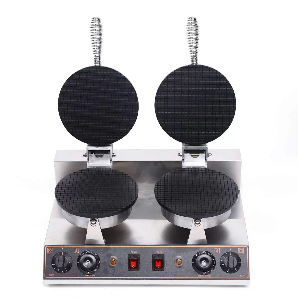 Cone iron with 1200 W, waffle maker, cone maker, ice cream cone maker, 180° rotation, non-stick coating