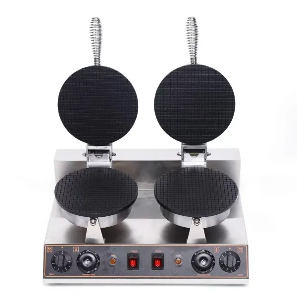 Cone iron with 1200 W, waffle maker, cone maker, ice cream cone maker, 180° rotation, non-stick coating
