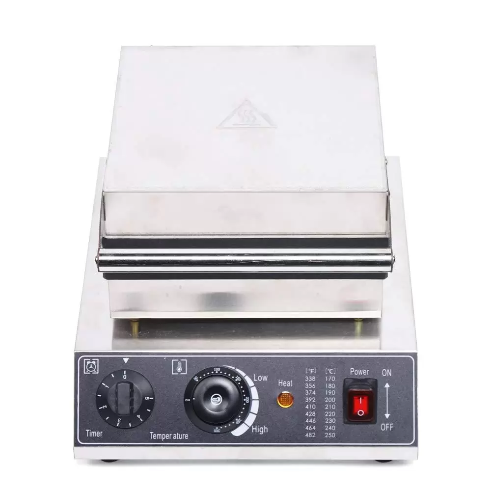 1500 W Square Waffle Maker For 2 Belgian Waffles Non-stick Coating With Timer And Thermostat Commercial Waffle Maker