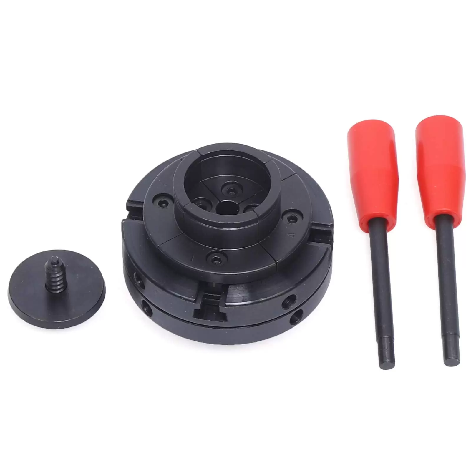 Self-centering 4-jaw Chuck M18 Thread Clamping Range 40-70 mm Made of High-quality 45 SteelWear-resistant Corrosion-resistant for Most Wood Lathes Self-centering 4-jaw Chuck M18 Thread Clamping Range 40-70 mm Made of High-quality 45 SteelWear-resistant Corrosion-resistant for Most Wood Lathes