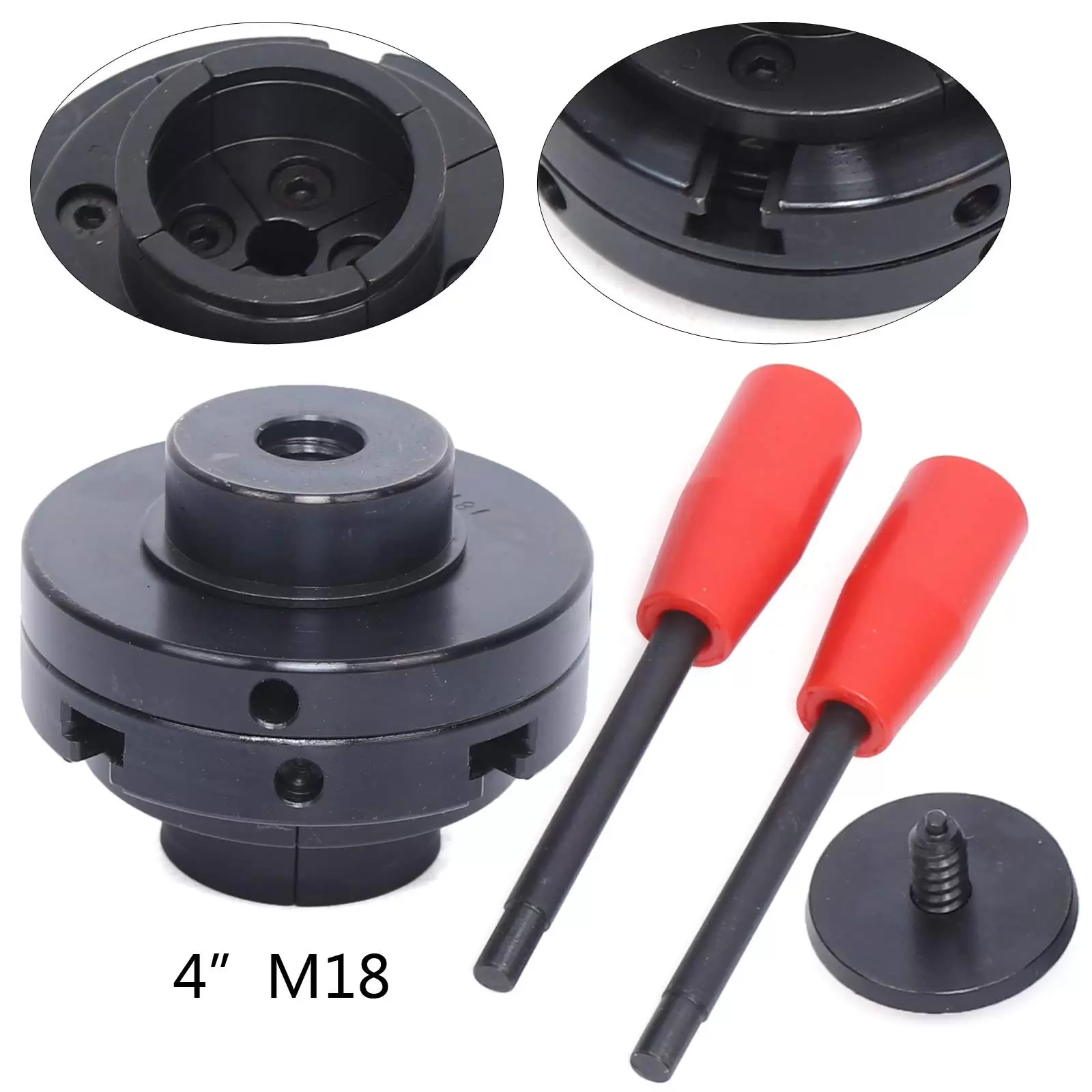 Self-centering 4-jaw Chuck M18 Thread Clamping Range 40-70 mm Made of High-quality 45 SteelWear-resistant Corrosion-resistant for Most Wood Lathes Self-centering 4-jaw Chuck M18 Thread Clamping Range 40-70 mm Made of High-quality 45 SteelWear-resistant Corrosion-resistant for Most Wood Lathes