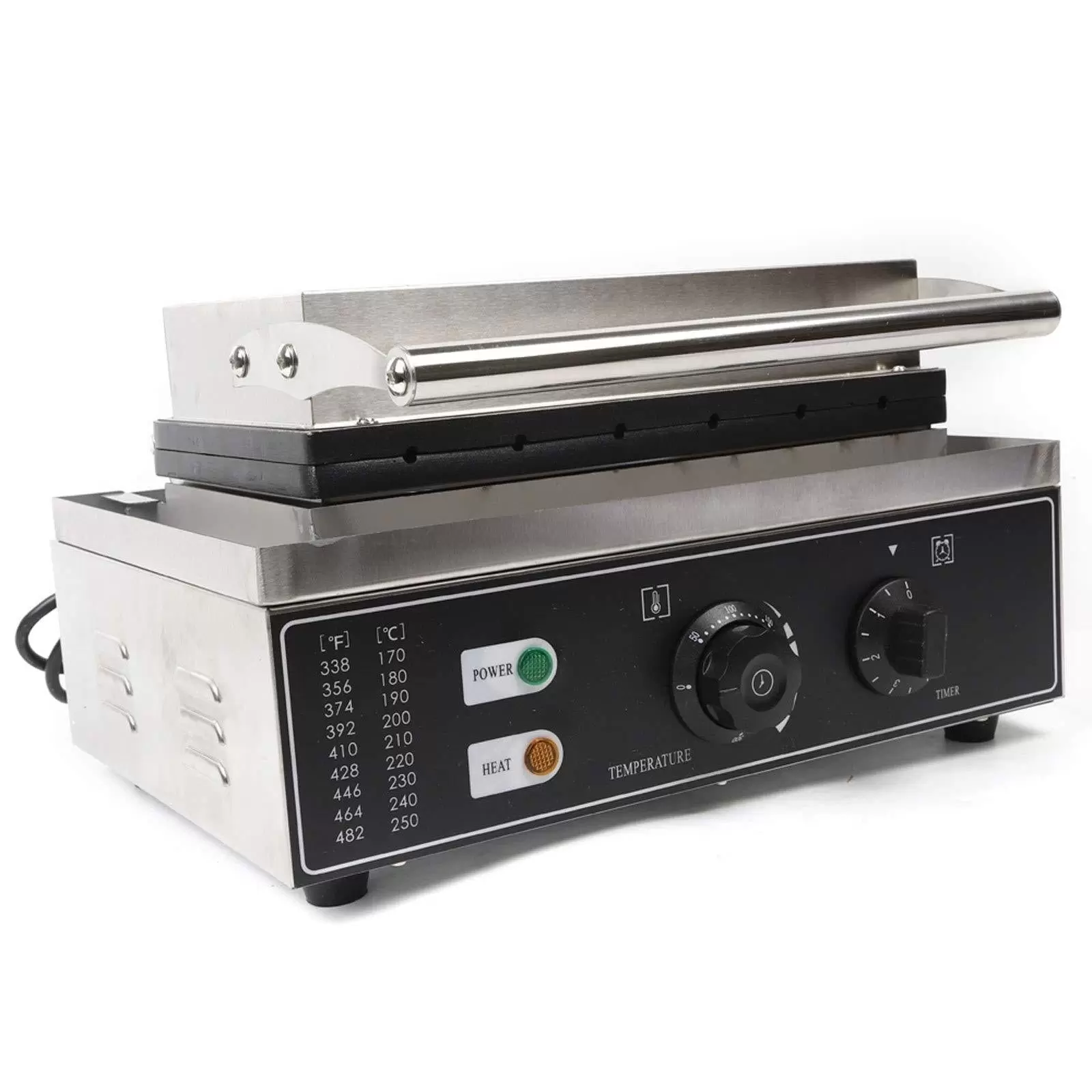 Professional Hotdog Maker 1500W Adjustable Temperature 50-300℃ LED Indicator Waffle Machine for Bakeries Restaurants Kiosks Canteens Professional Hotdog Maker 1500W Adjustable Temperature 50-300℃ LED Indicator Waffle Machine for Bakeries Restaurants Kiosks Canteens