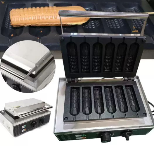 Professional Hotdog Maker 1500W Adjustable Temperature 50-300℃ LED Indicator Waffle Machine for Bakeries Restaurants Kiosks Canteens Professional Hotdog Maker 1500W Adjustable Temperature 50-300℃ LED Indicator Waffle Machine for Bakeries Restaurants Kiosks Canteens