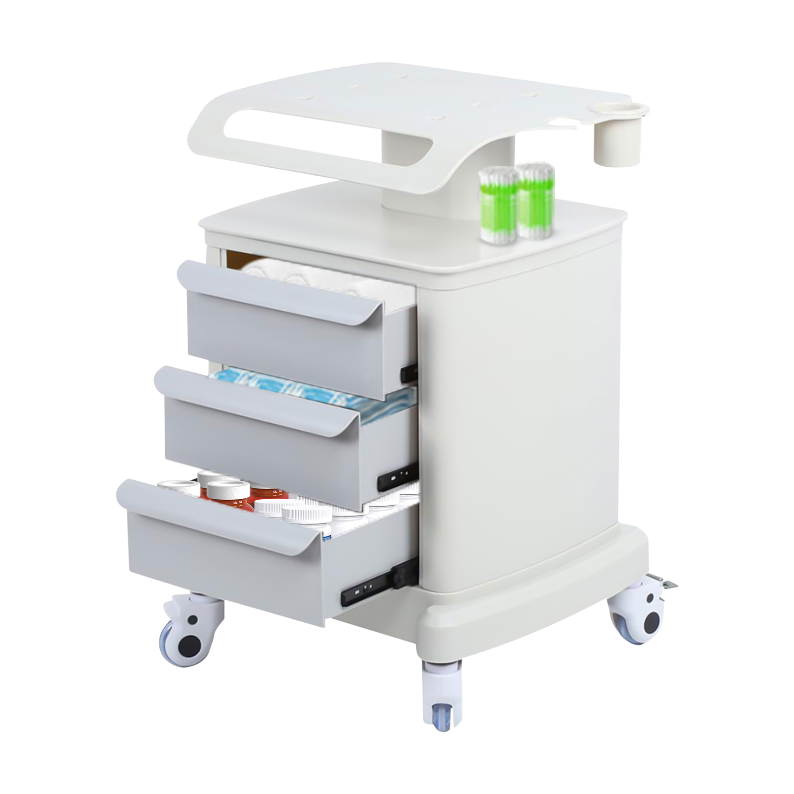 Salon Roller Trolley Cart, Beauty Rolling Cart, Beauty Cart with Wheels for Medical Equipment, Beauty Instruments