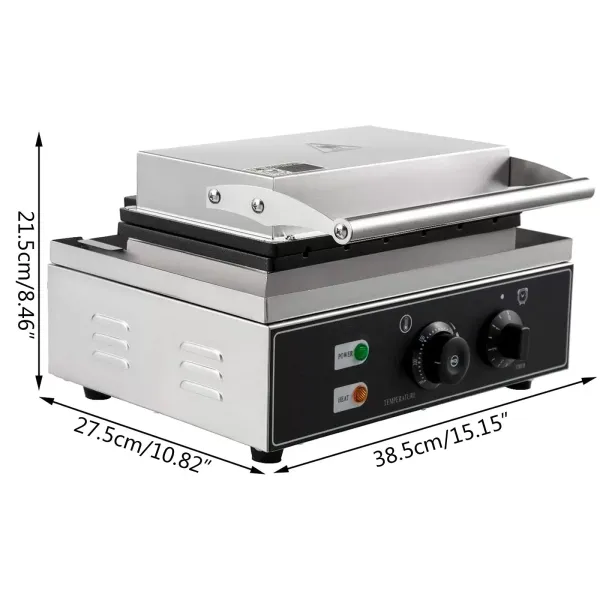 Electric Waffle Machine Stainless Steel Waffle Maker 10 Grid Commercial Waffle Maker Machine 1500W 50~300℃ Electric Waffle Machine Stainless Steel Waffle Maker 10 Grid Commercial Waffle Maker Machine 1500W 50~300℃