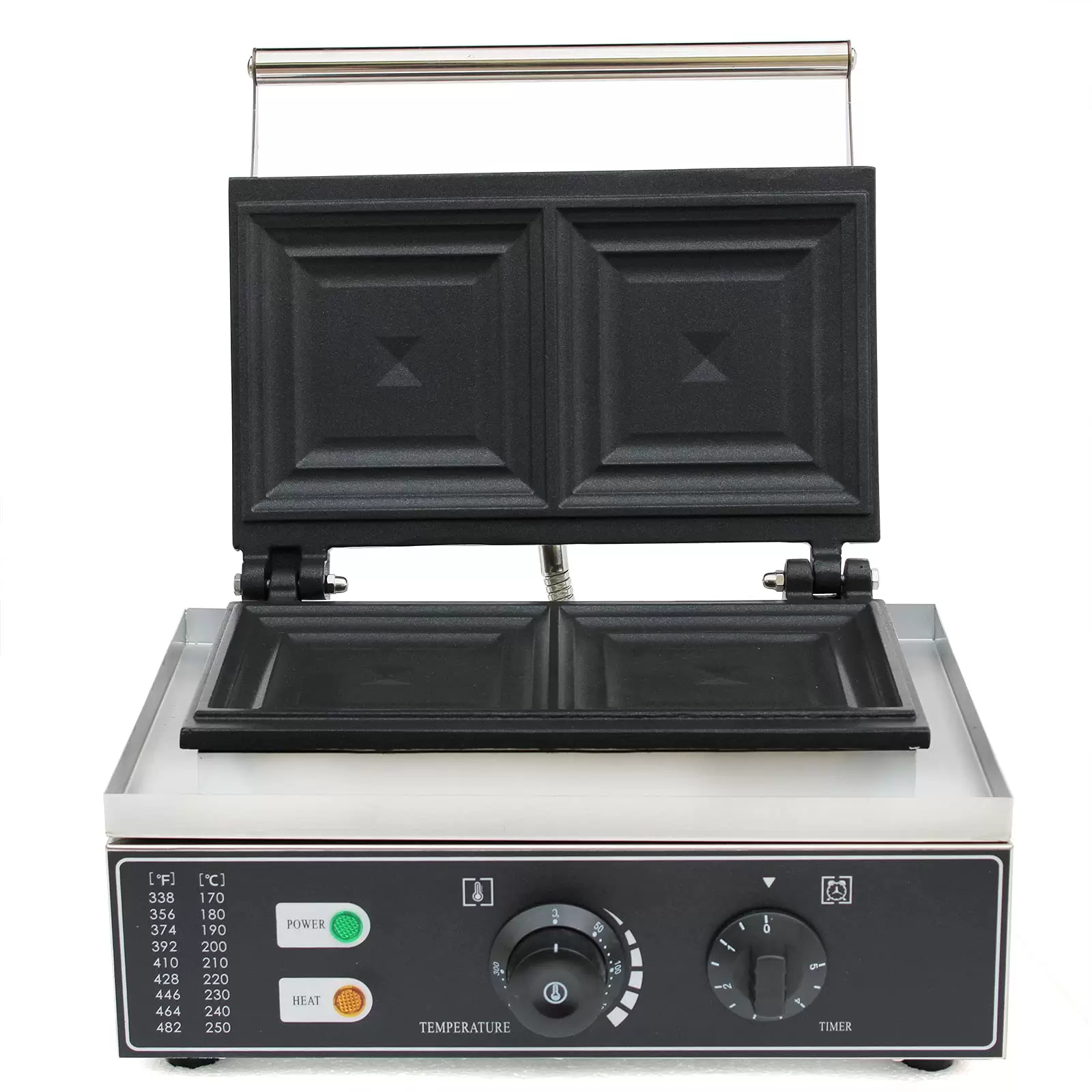 Commercial Sandwich Maker Electric Sandwich Grill Maker For Waffles Snacks Nuts Electric Grill 1500W Food-grade Stainless Steel Temperature 50~300 °C