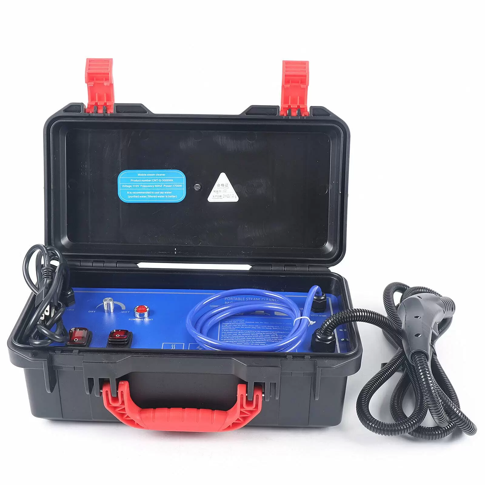 High Temperature Steam Cleaner Multi-purpose Handheld Steam Cleaner 220V 3000W 1m Inlet Hose 2.5m 3-5 Bar for Air Conditioning Extractor Hood Car